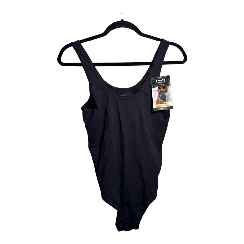 NWT MAIDENFORM Seamless Smoothing Bodysuit Shapewear Black‎ Thong - 2X